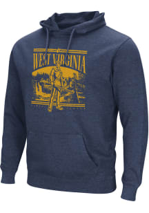 Colosseum West Virginia Mountaineers Mens Navy Blue 2024 Student Program Long Sleeve Hoodie