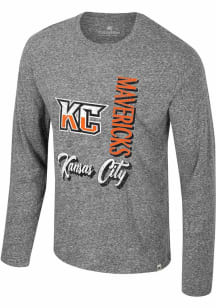 Colosseum Kansas City Mavericks Grey Blue Steel Long Sleeve T Shirt