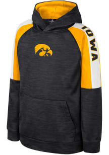 Colosseum Iowa Hawkeyes Youth Black Rylos Long Sleeve Hoodie