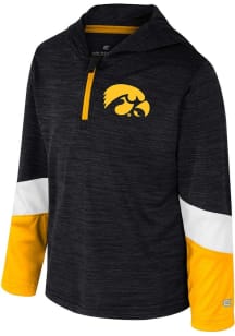 Colosseum Iowa Hawkeyes Toddler Black Rylos Long Sleeve Qtr Zip