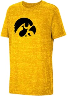 Colosseum Iowa Hawkeyes Youth Gold Knobby Primary Short Sleeve T-Shirt