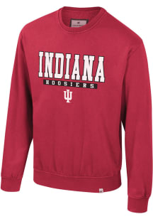 Colosseum Indiana Hoosiers Mens Cardinal Cap E Tan Long Sleeve Fashion Sweatshirt