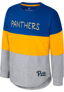 Colosseum Pitt Panthers Girls Blue Alex Long Sleeve T-shirt