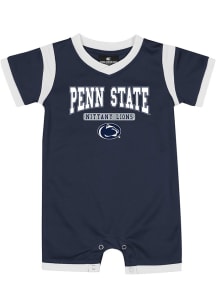 Colosseum Penn State Nittany Lions Baby Navy Blue Arcade Short Sleeve One Piece