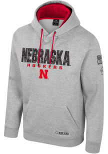 Colosseum Nebraska Cornhuskers Mens Grey OHT Oorah Long Sleeve Hoodie