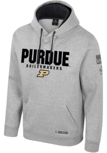 Colosseum Purdue Boilermakers Mens Grey OHT Oorah Long Sleeve Hoodie
