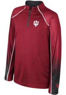 Colosseum Indiana Hoosiers Youth Cardinal Armada Long Sleeve Quarter Zip Shirt