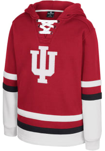 Colosseum Indiana Hoosiers Youth Cardinal Gunstar Lace Up Long Sleeve Hoodie