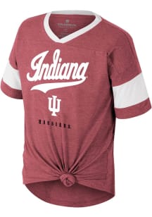 Colosseum Indiana Hoosiers Girls Cardinal Frontier Short Sleeve Fashion T-Shirt