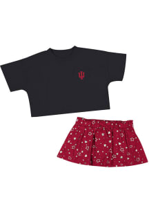 Colosseum Indiana Hoosiers Toddler Girls Star League Top and Bottom Set Cardinal