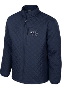 Colosseum Penn State Nittany Lions Mens Navy Blue Back on Top Puffer Medium Weight Jacket