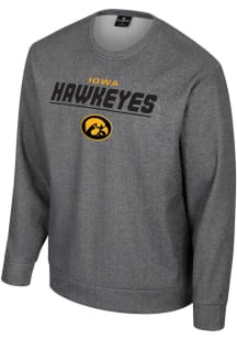 Colosseum Iowa Hawkeyes Mens Charcoal Clark Long Sleeve Sweatshirt