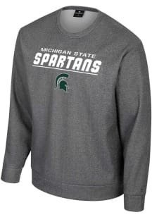 Colosseum Michigan State Spartans Mens Charcoal Clark Long Sleeve Sweatshirt