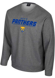 Colosseum Pitt Panthers Mens Charcoal Clark Long Sleeve Sweatshirt