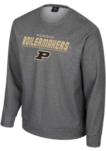 Colosseum Purdue Boilermakers Mens Charcoal Clark Long Sleeve Sweatshirt