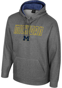Colosseum Michigan Wolverines Mens Charcoal McCarthy Hood