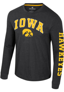 Colosseum Iowa Hawkeyes Black Reese Long Sleeve T Shirt