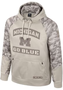 Colosseum Michigan Wolverines Mens Tan OHT Mojave Design Hood