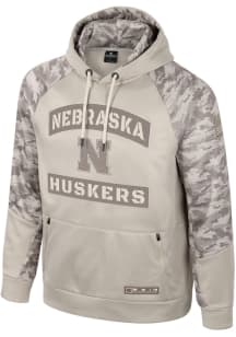 Colosseum Nebraska Cornhuskers Mens Tan OHT Mojave Design Hood