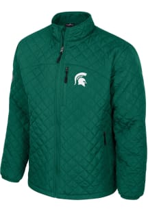 Colosseum Michigan State Spartans Mens Green Back on Top Puffer Medium Weight Jacket