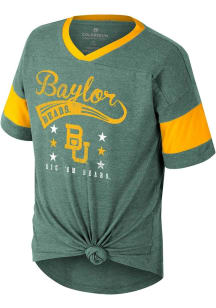 Colosseum Baylor Bears Girls Green Frontier Short Sleeve Fashion T-Shirt