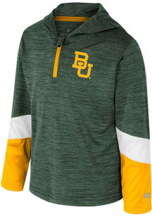 Colosseum Baylor Bears Toddler Green Rylos Long Sleeve Qtr Zip