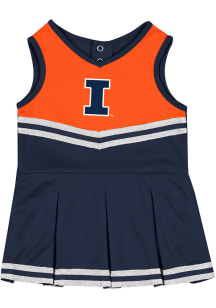 Colosseum Illinois Fighting Illini Baby Navy Blue Time for Recess Sets Cheer Dress