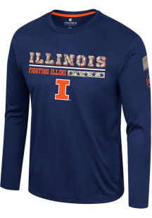 Colosseum Illinois Fighting Illini Navy Blue OHT MOS Long Sleeve T-Shirt
