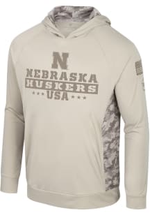 Colosseum Nebraska Cornhuskers Mens Tan OHT Mojave Hood