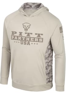 Colosseum Pitt Panthers Mens Tan OHT Mojave Hood