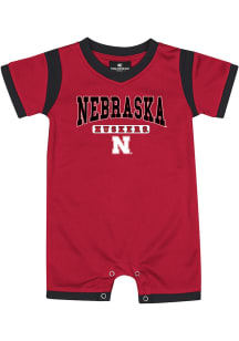 Colosseum Nebraska Cornhuskers Baby Red Arcade Short Sleeve One Piece