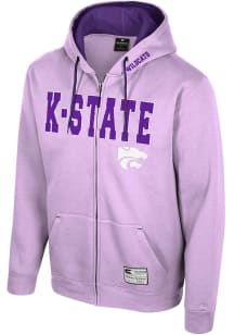 Colosseum K-State Wildcats Mens Lavender Harrison Long Sleeve Full Zip Jacket