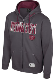 Colosseum Missouri State Bears Mens Charcoal Harrison Long Sleeve Full Zip Jacket