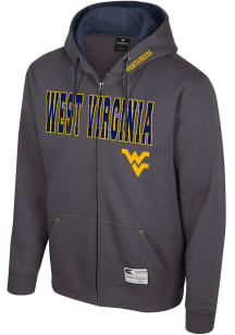 Colosseum West Virginia Mountaineers Mens Charcoal Harrison Long Sleeve Full Zip Jacket