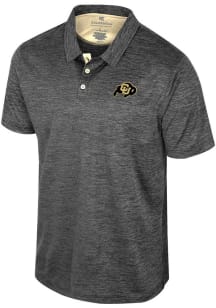 Colosseum Colorado Buffaloes Mens Black Prime Short Sleeve Polo