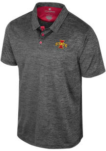 Colosseum Iowa State Cyclones Mens Black Prime Short Sleeve Polo
