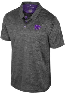 Colosseum K-State Wildcats Mens Black Prime Short Sleeve Polo