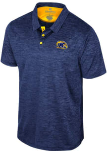 Colosseum Kent State Golden Flashes Mens Navy Blue Prime Short Sleeve Polo