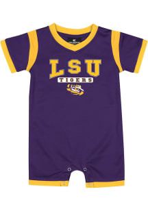 Colosseum LSU Tigers Baby Purple Arcade Short Sleeve One Piece