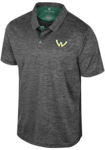 Colosseum Wayne State Warriors Mens Black Prime Short Sleeve Polo