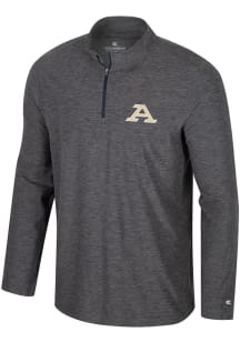 Colosseum Akron Zips Mens Charcoal Hartman Long Sleeve Qtr Zip Pullover