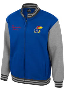 Colosseum Kansas Jayhawks Mens Blue Ambi Turner Varsity Track Jacket