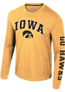 Colosseum Iowa Hawkeyes Gold Reese Long Sleeve T Shirt