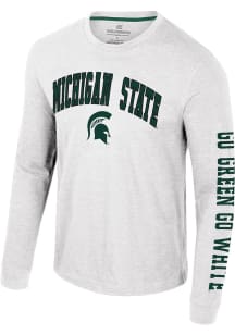 Colosseum Michigan State Spartans White Reese Long Sleeve T Shirt