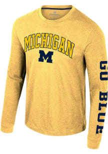 Colosseum Michigan Wolverines Yellow Reese Long Sleeve T Shirt