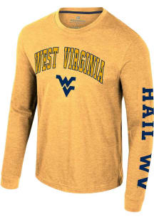 Colosseum West Virginia Mountaineers Gold Reese Long Sleeve T Shirt