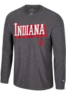 Colosseum Indiana Hoosiers Charcoal Edey Long Sleeve T-Shirt