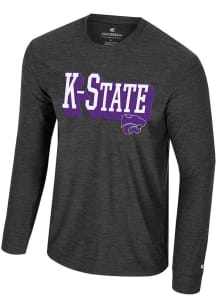 Colosseum K-State Wildcats Black Edey Long Sleeve T-Shirt