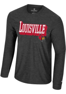 Colosseum Louisville Cardinals Black Edey Long Sleeve T-Shirt