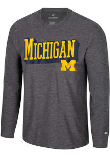Colosseum Michigan Wolverines Charcoal Edey Long Sleeve T-Shirt